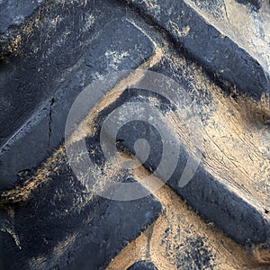 old tractor tyre