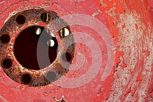 Old tractor wheel