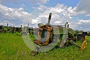 Old Tractors Left for Salvage