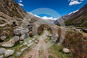 Old trade route to Tibet from Sangla Valley. Himachal Pradesh, India