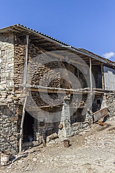 old traditional barn in Dagestan