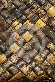 Old traditional birch bark weaving texture