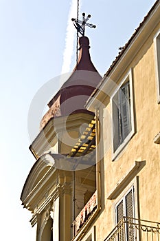 Old traditional buildings at Corfu