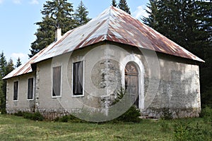 The old,traditional,closed,stone built village school