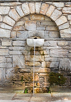 Old traditional drinking fountain