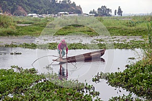Old traditional fishing method of loktak lake manipur