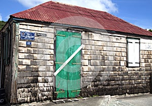 Old traditional house in Gustavia at St Barths.