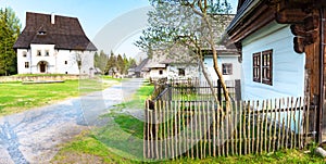 Old traditional houses of village Pribylina in Liptov region SLOVAKIA