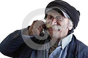 Old traditional lebanese man with mustache