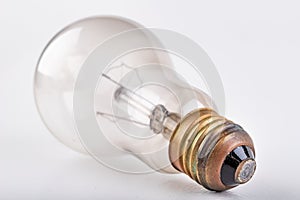 Old traditional light bulb. Household electrical accessories