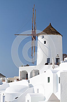 Old traditional mill at Oia of Santorini
