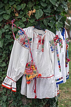 Old traditional Romanian folk costumes for Bistrita-Nasaud area