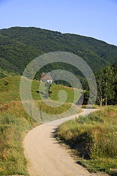 Old traditional summer house in Dumesti village, Apuseni Mountains, Romania, Europe