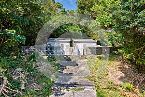 Old traditional Turtle-back tombs commonly found in Okinawa, Japan