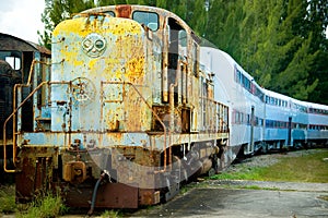 Old train and carriages photo