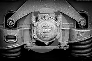 Old train black and white image