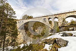 The old train bridge, Jora bridge, in Dombaas, Norway