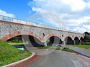 Old rebuild train bridge, Lithuania