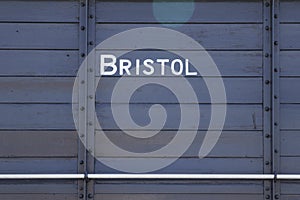 Old train carriages at Bristol Harbour