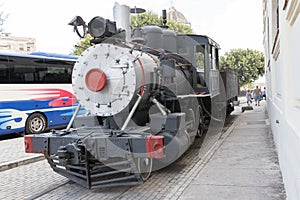 Old Train on Display in Havana, Cuba