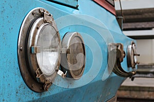 Old train headlight