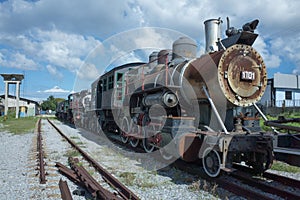 Old train and locomotive in Havana