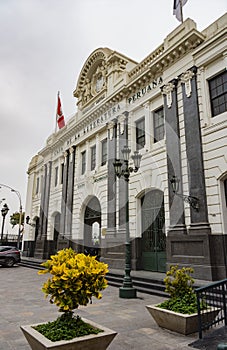 Old train station, Architecture in downtown Lima, Peru photo