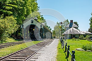Old Train Station and Steam engine