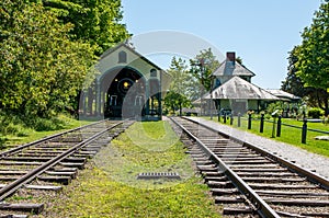 Old Train Station and Steam engine
