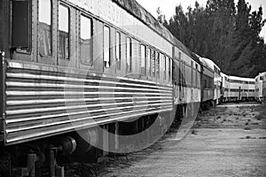 Old train in trainyard