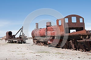 Old train in Uyuni (Bolivia)