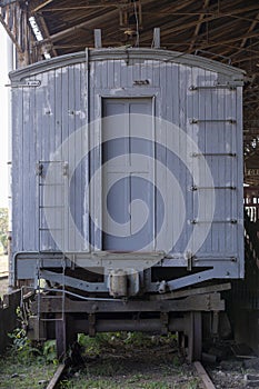 old train wagon deteriorating at the station culture.. Campinas, Sao Paulo state, Brazil