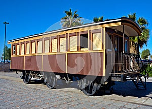 Old train wagon made of wood