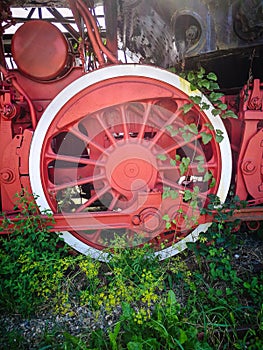 Old Train Wheel