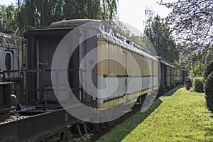 Old trains at trainstation hombourg
