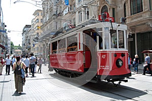 Old tram in Istanbul, Turkey