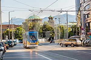 Old tram in Sofia, Bulgaria