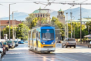 Old tram in Sofia, Bulgaria