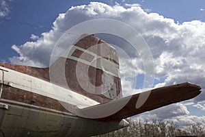 Old transport plane Il-14T.