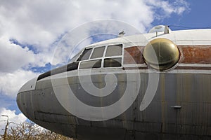 Old transport plane Il-14T.