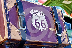 Old Traveling Suitcase - Route 66