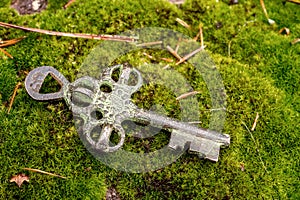 Old treasure key