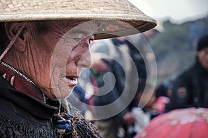An old tribal chief of Yi nationality