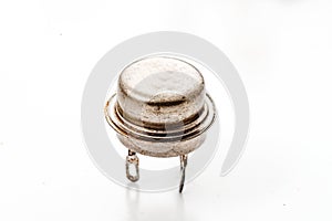 Old triode isolated on white background