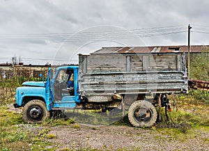 Old truck. .Abandoned collective farm.