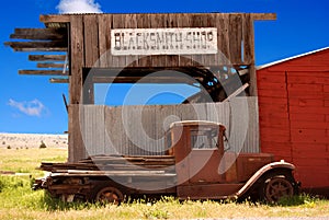 Old Truck and Blacksmith Shop