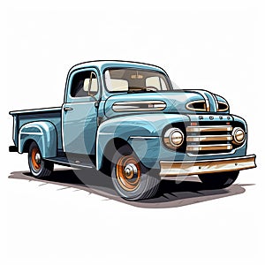 Old Truck Illustration Nostalgic Vision