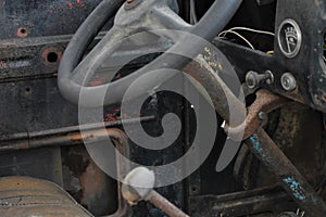 Old truck interior