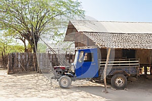 Old truck in a Myanmar farm yard