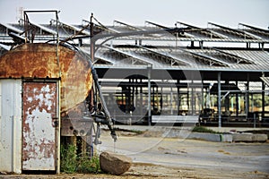 Old truck tanks